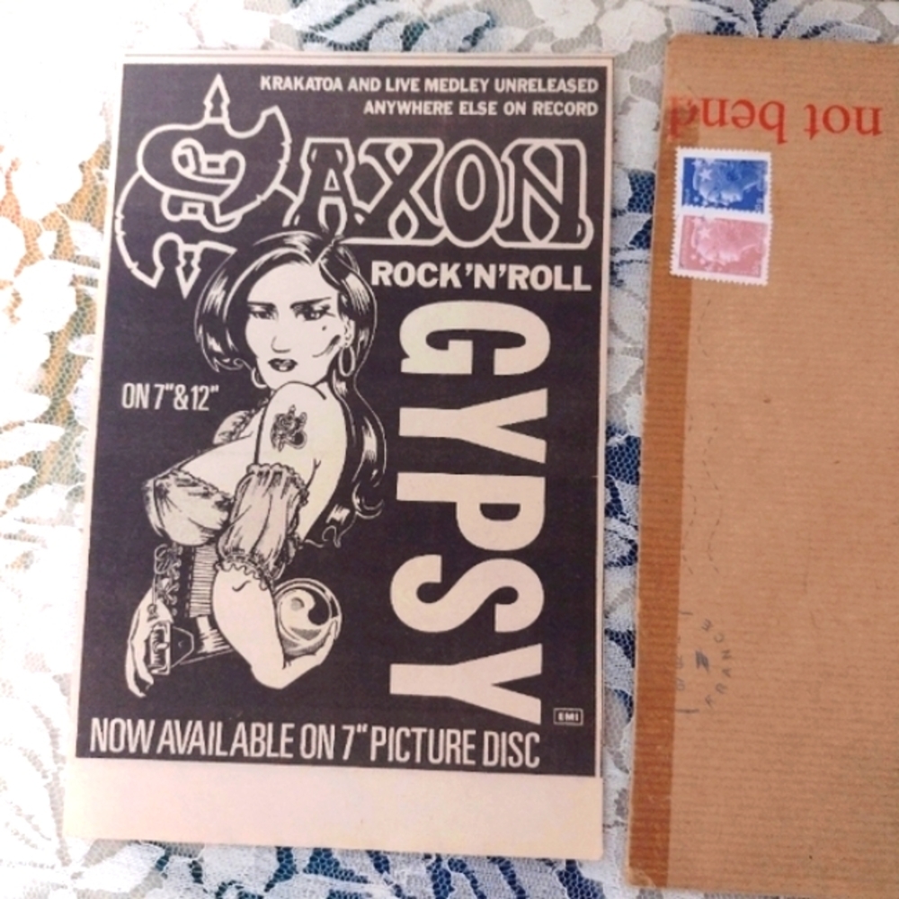 Gypsy Rock N Roll Tattoo Newspaper Clipping From France